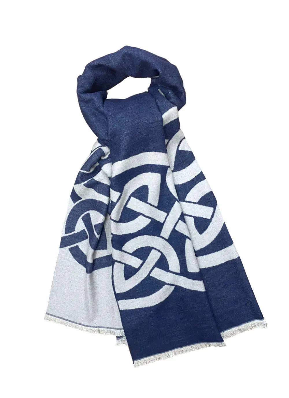 Celtic Reversible Scarf in Navy